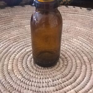 flacon 60 ml ambré avec capsule