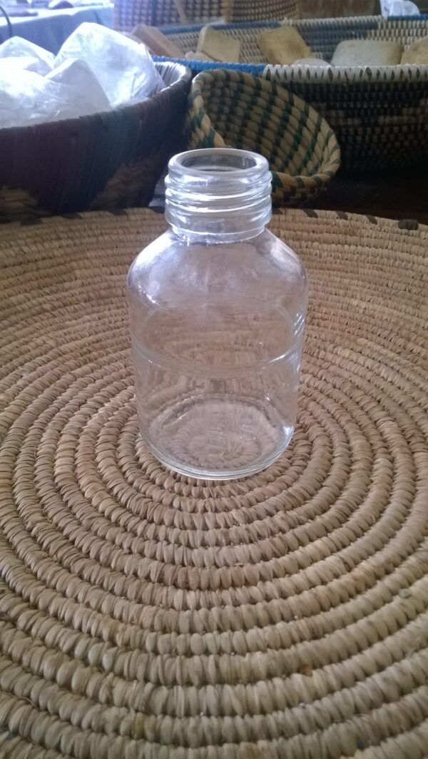 Flacon 100 ml transparent avec capsule