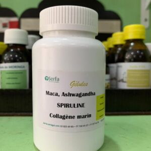 Gélules : MACA, ASHWAGANDHA, SPIRULINE,COLLAGENE MARIN