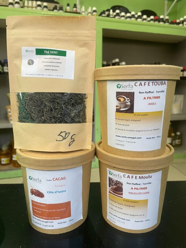 Café, Thé vert, Cacao bruts